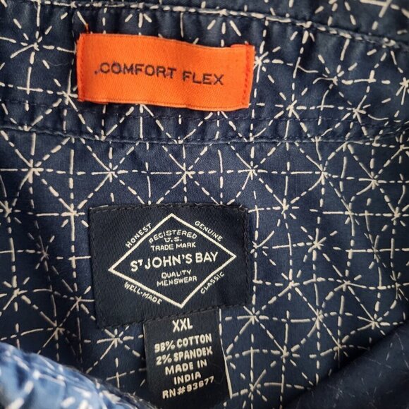 St. John's Bay Men's XXL Comfort Fit Business Casual Button-Down Shirt - Picture 6 of 9